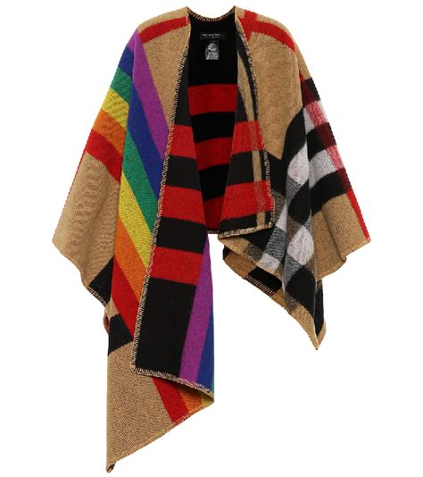 burberry vintage rainbow poncho|how to authentic burberry poncho.